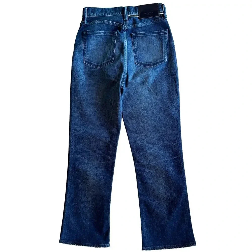 Moussy Vintage Emma Cropped Flare Jeans in Dark Wash Size 25 - Picture 5 of 8